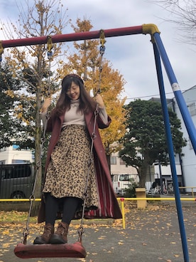 「アイテム（ダッフルコート、レッド系）」を使った、Taki✨さん（レディース・160cm）の冬コーディネート