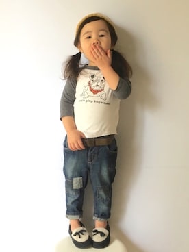 M I H A R Uさん（キッズ・90cm）の春コーディネート