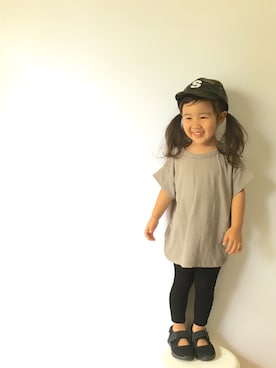 「カモフラキャップ」｜M I H A R Uさん（キッズ・90cm）の夏コーディネート
