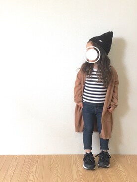 「ハラチ」｜「アイテム（その他）」を使った、M I H A R Uさん（キッズ・90cm）の冬コーディネート