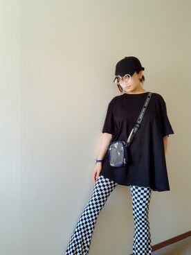 「jouetie（ジュエティ）のイージーフィットフレアパンツ（その他パンツ）」を使った、ますちかさん（レディース・154cm）の秋コーディネート