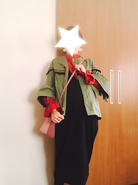「GUコーデ」｜「アイテム（ノーカラージャケット）」を使った、ますちかさん（レディース・154cm）の秋コーディネート