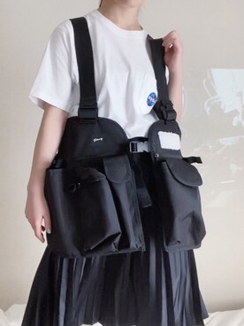 「NASA（ナサ）のアイテム」を使った、fuyuさん（レディース・158cm）の夏コーディネート