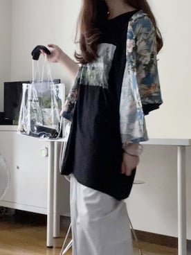 「アロハシャツ」｜fuyuさん（レディース・158cm）の夏コーディネート