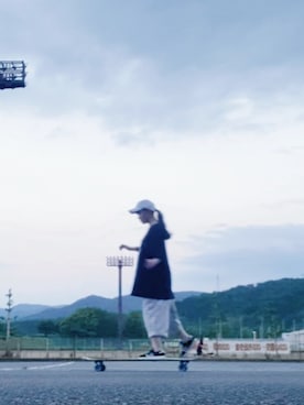 「キャップ女子」｜fuyuさん（レディース・158cm）の夏コーディネート