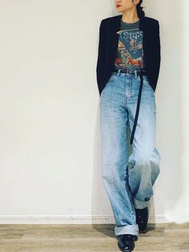 「used mix」｜「アイテム（ブーツ）」を使った、mmm7さん（レディース・155cm）の秋コーディネート