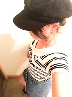 「one way（ワンウェイ）のアイテム（帽子）」を使った、...piさん（レディース・158cm）の夏コーディネート