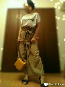「UNTITLED（アンタイトル）のアイテム（パンツ）」を使った、yoshihaさん（レディース・154cm）の夏コーディネート