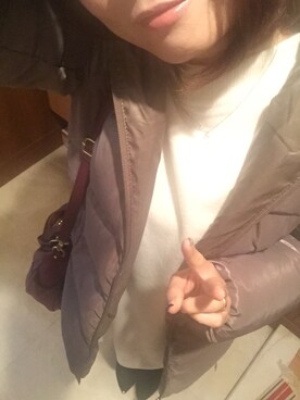 「Right-on（ライトオン）のアイテム（ダウンジャケット/コート）」を使った、o.norikoさん（レディース・151cm）の冬コーディネート