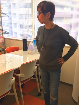 「ドラフトリーバイス」｜「アイテム（Tシャツ/カットソー）」を使った、＊it's・staff ＊イッツ・スタッフ＊さん（レディース・157cm）の冬コーディネート