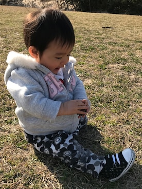 「公園コーデ」｜「アイテム（ブルゾン）」を使った、meruさん（レディース・162cm）の春コーディネート