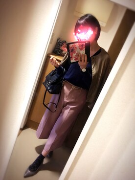 「Banner Barrett（バナーバレット）のアイテム（ノーカラージャケット）」を使った、さかなまきさん（レディース・160cm）の春コーディネート