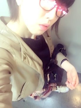 「Banner Barrett（バナーバレット）のアイテム（ノーカラージャケット）」を使った、さかなまきさん（レディース・160cm）の春コーディネート