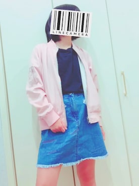 「OLIVE des OLIVE（オリーブデオリーブ）のアイテム（MA-1）」を使った、ramu@さん（レディース・151cm）の秋コーディネート