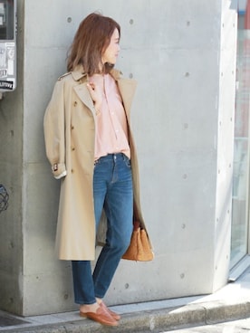 「JOURNAL STANDARD relume（ジャーナルスタンダード　レリューム）のアイテム（トレンチコート）」を使った、masu*さん（レディース・160cm）の春コーディネート