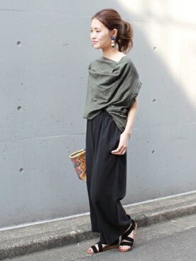 「GAIMO（ガイモ）のアイテム」を使った、masu*さん（レディース・160cm）の春コーディネート