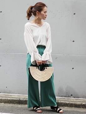 「GAIMO（ガイモ）のアイテム」を使った、masu*さん（レディース・160cm）の春コーディネート