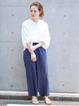 「ギャザー」｜masu*さん（レディース・160cm）の春コーディネート