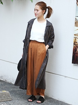 「JOURNAL STANDARD relume（ジャーナルスタンダード　レリューム）のアイテム（ハンチング/ベレー帽）」を使った、masu*さん（レディース・160cm）の夏コーディネート
