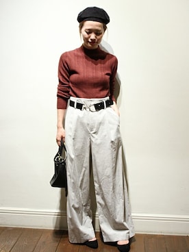 「JOURNAL STANDARD relume（ジャーナルスタンダード　レリューム）のアイテム（ハンチング/ベレー帽）」を使った、masu*さん（レディース・160cm）の夏コーディネート