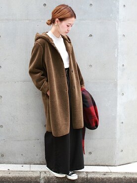 「JOURNAL STANDARD relume（ジャーナルスタンダード　レリューム）のアイテム（ムートンコート）」を使った、masu*さん（レディース・160cm）の秋コーディネート