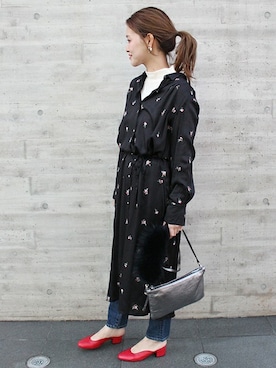 「GIANNI CHIARINI（ジャンニ キアリーニ）のアイテム」を使った、masu*さん（レディース・160cm）の冬コーディネート