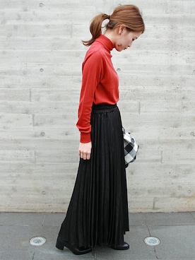 「TWEED MILL（ツイードミル）のアイテム」を使った、masu*さん（レディース・160cm）の冬コーディネート