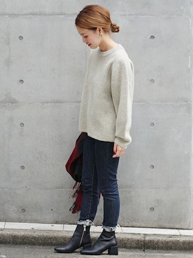 masu*さん(レディース・160cm)の冬コーディネート