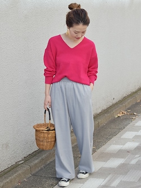 masu*さん（レディース・160cm）の冬コーディネート