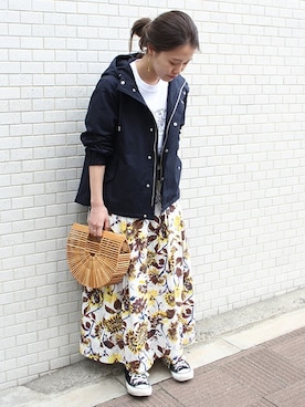 「春コート」｜masu*さん（レディース・160cm）の冬コーディネート