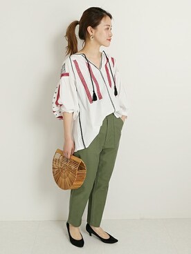 「JOURNAL STANDARD relume（ジャーナルスタンダード　レリューム）のアイテム（カーゴパンツ）」を使った、masu*さん（レディース・160cm）の春コーディネート