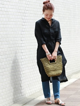 「PLAKTON（プラクトン）のアイテム」を使った、masu*さん（レディース・160cm）の春コーディネート