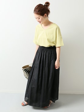 「PLAKTON（プラクトン）のアイテム」を使った、masu*さん（レディース・160cm）の春コーディネート