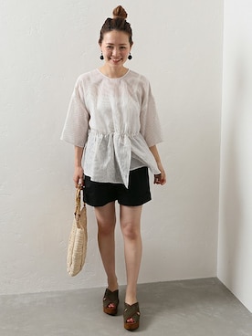 「eness（エネス）のアイテム」を使った、masu*さん（レディース・160cm）の春コーディネート