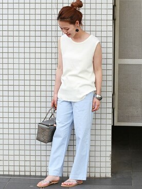 「NICOLAS LAINAS（ニコラスライナス）のアイテム」を使った、masu*さん（レディース・160cm）の春コーディネート