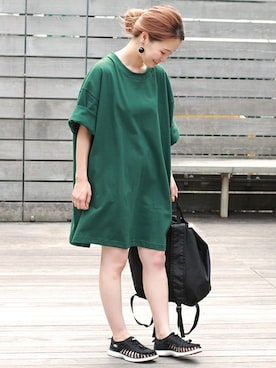 「CAMBER（キャンバー）のアイテム」を使った、masu*さん（レディース・160cm）の夏コーディネート