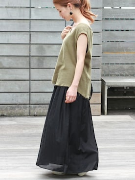 「CATERINA BERTINI（カテリーナベルティーニ）のアイテム」を使った、masu*さん（レディース・160cm）の夏コーディネート