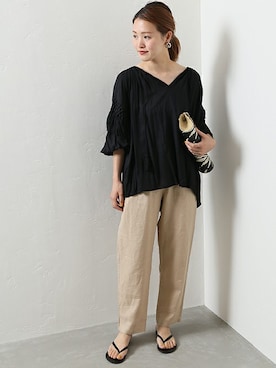 「NICOLAS LAINAS（ニコラスライナス）のアイテム」を使った、masu*さん（レディース・160cm）の夏コーディネート