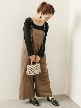 「relume」｜「アイテム（サロペット/オーバーオール）」を使った、masu*さん（レディース・160cm）の夏コーディネート