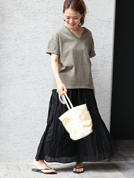 「NICOLAS LAINAS（ニコラスライナス）のアイテム」を使った、masu*さん（レディース・160cm）の夏コーディネート