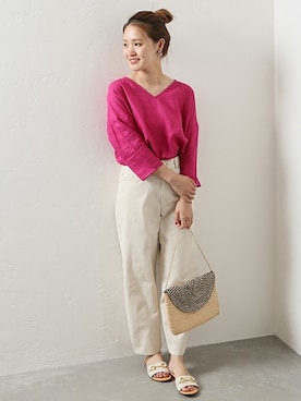 「NICOLAS LAINAS（ニコラスライナス）のアイテム」を使った、masu*さん（レディース・160cm）の夏コーディネート