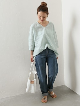 「NICOLAS LAINAS（ニコラスライナス）のアイテム」を使った、masu*さん（レディース・160cm）の夏コーディネート