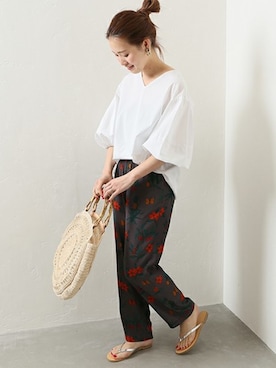 「NICOLAS LAINAS（ニコラスライナス）のアイテム」を使った、masu*さん（レディース・160cm）の夏コーディネート