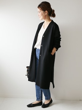 「JOURNAL STANDARD relume（ジャーナルスタンダード　レリューム）のアイテム（チェスターコート）」を使った、masu*さん（レディース・160cm）の夏コーディネート