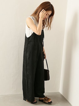 「relume」｜「アイテム（サロペット/オーバーオール）」を使った、masu*さん（レディース・160cm）の夏コーディネート