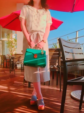 「PATTERN・fiona （パターンフィオナ）のアイテム（パンツ）」を使った、サマンサベガららぽーと海老名さん（レディース・158cm）の夏コーディネート