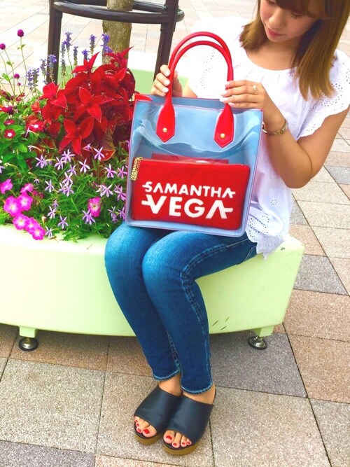 サマンサベガららぽーと海老名 Rodeo Crowns Wide Bowlのデニムパンツを使ったコーディネート Wear