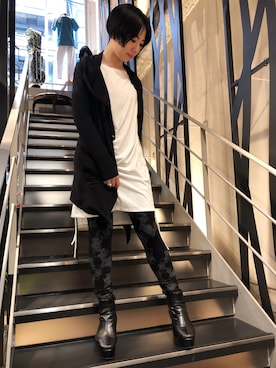 「KMRii（ケムリ）のアイテム」を使った、なべさん（レディース・161cm）の春コーディネート
