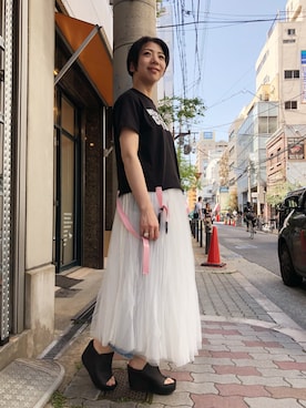 「PETER NON（ピーターノン）のアイテム」を使った、なべさん（レディース・161cm）の春コーディネート