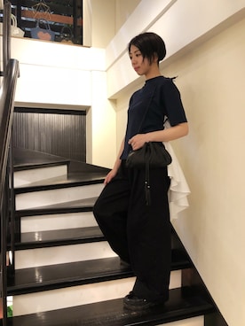 「KMRii（ケムリ）のアイテム」を使った、なべさん（レディース・161cm）の夏コーディネート